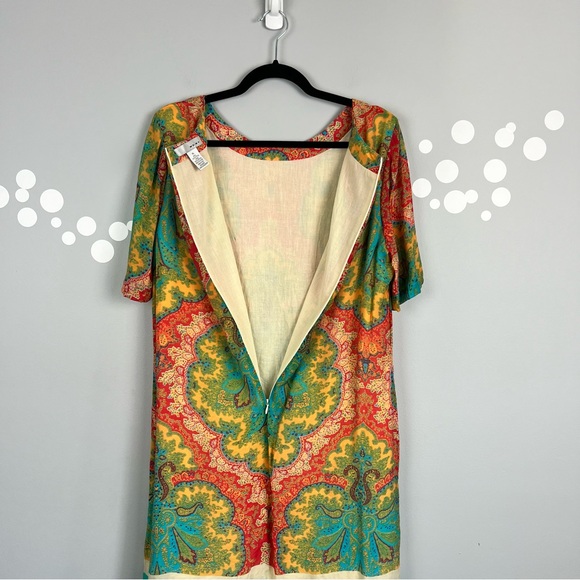 WDNY Paisley Shift Dress Size XL - Picture 4 of 5